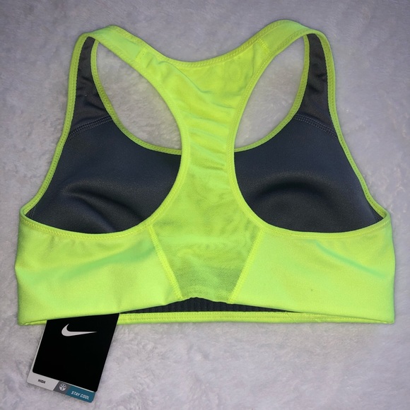 Nike 2.0 Dri-fit High Impact Sports Bra Volt Black - Picture 4 of 5